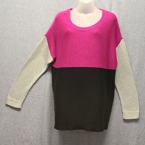 Lane Bryant Scoop Neck LS Colorblock Sweater 14/16 NWT